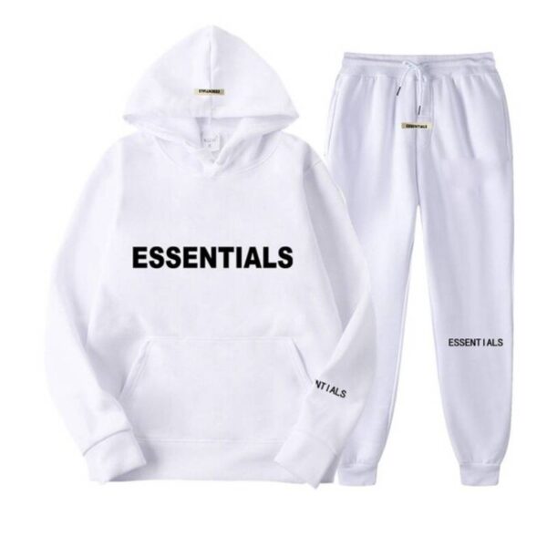 Fear Of God Essential Tracksuit white