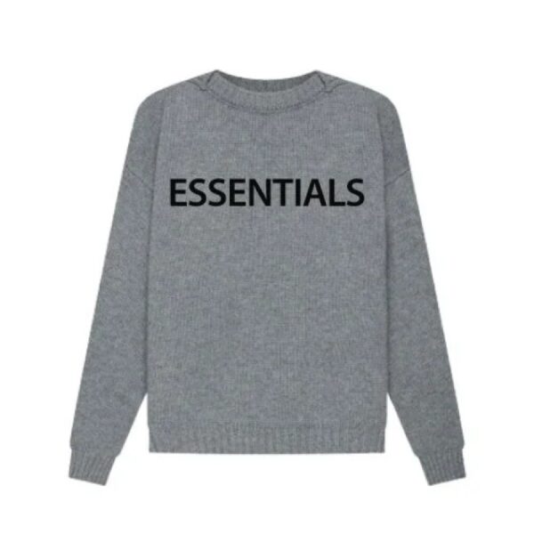 Essentials Overlapped Men's Sweatshirt Gray in usa